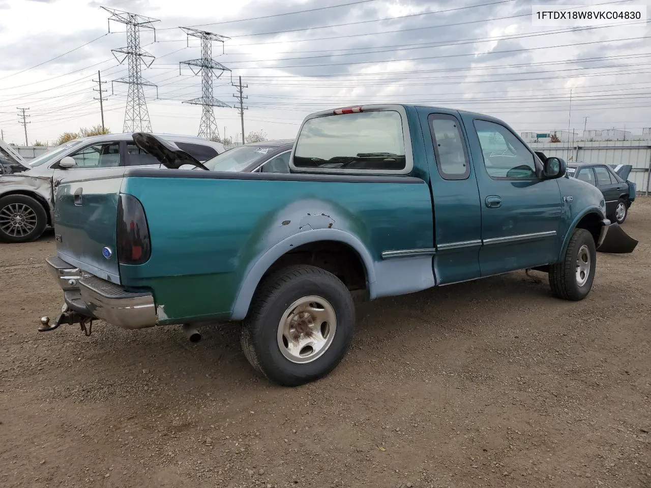 1997 Ford F150 VIN: 1FTDX18W8VKC04830 Lot: 77674074