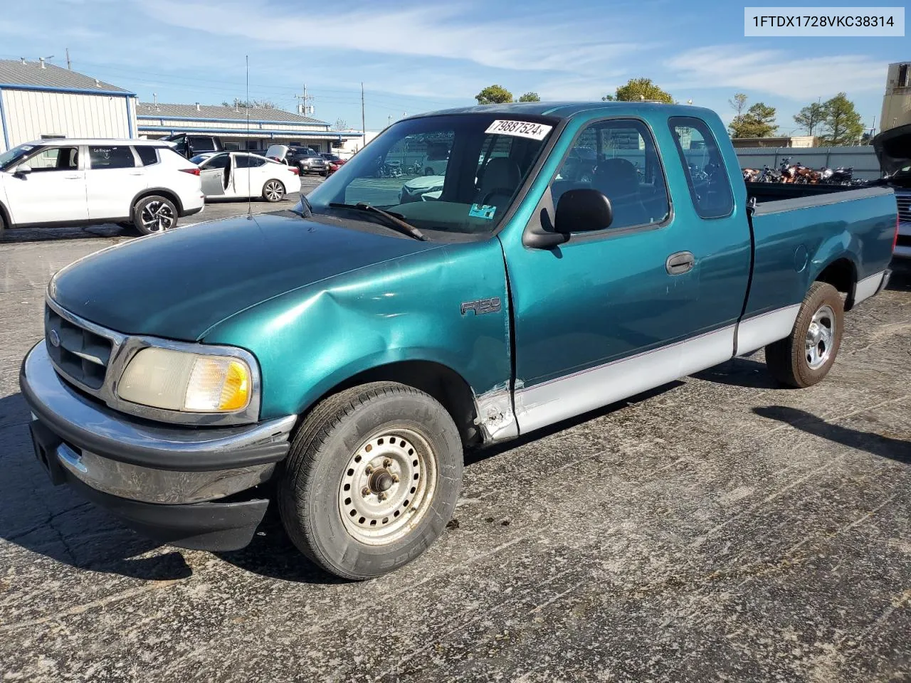 1997 Ford F150 VIN: 1FTDX1728VKC38314 Lot: 79887524