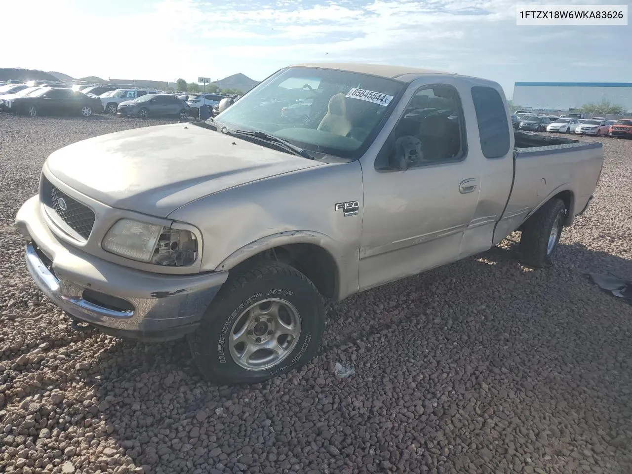 1998 Ford F150 VIN: 1FTZX18W6WKA83626 Lot: 65845544