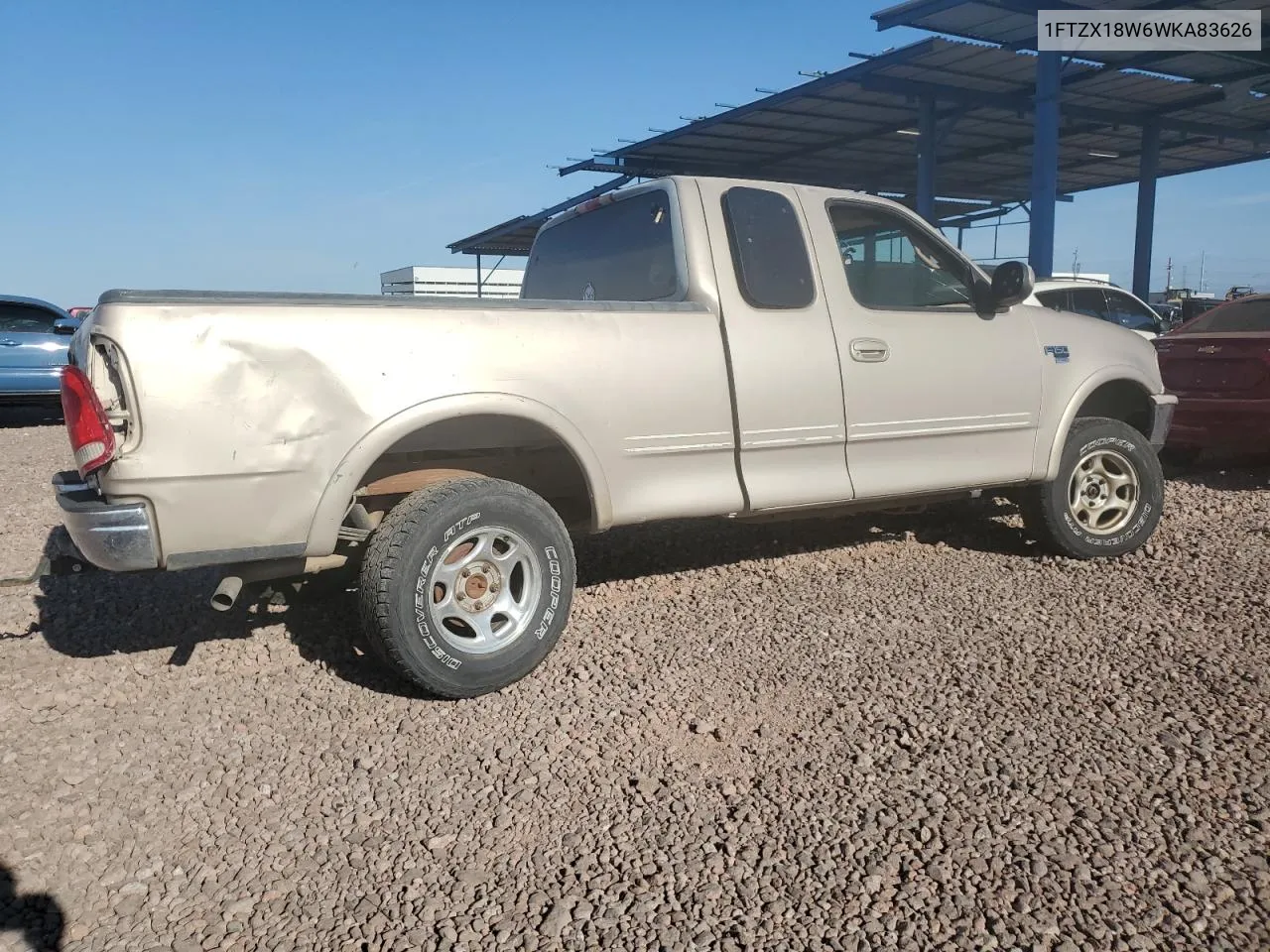 1998 Ford F150 VIN: 1FTZX18W6WKA83626 Lot: 65845544