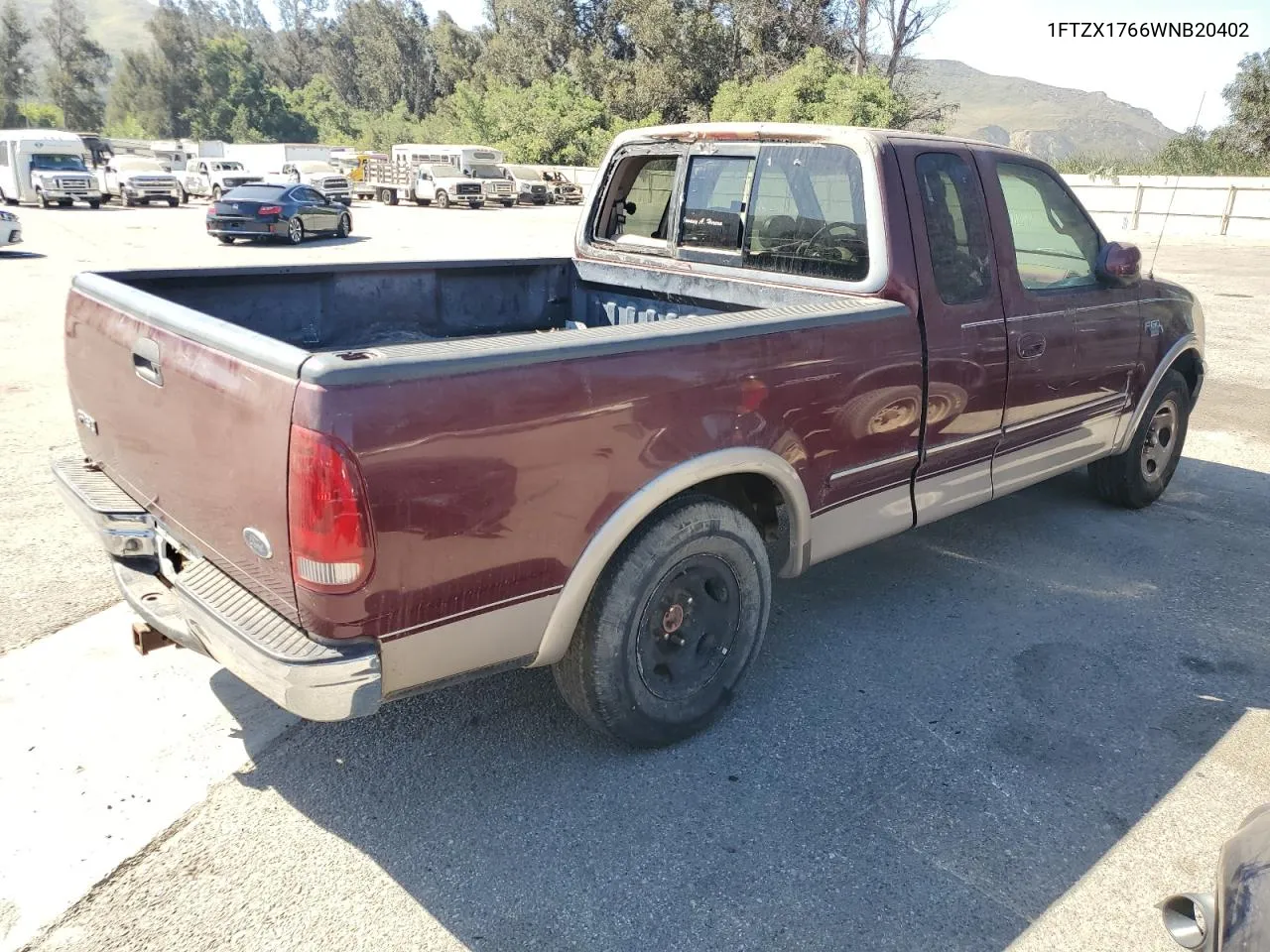 1998 Ford F150 VIN: 1FTZX1766WNB20402 Lot: 67192204