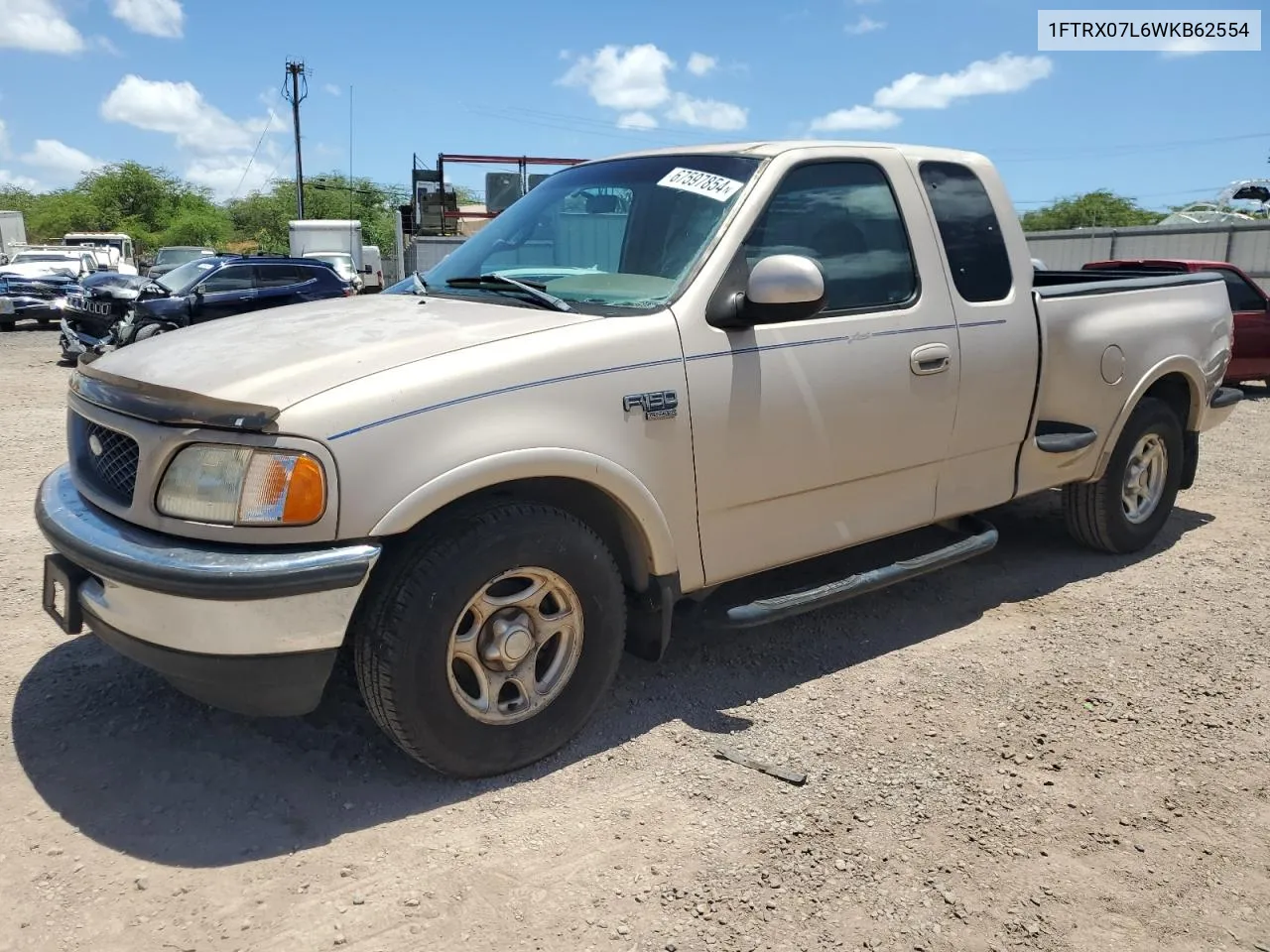 1998 Ford F150 VIN: 1FTRX07L6WKB62554 Lot: 67597854