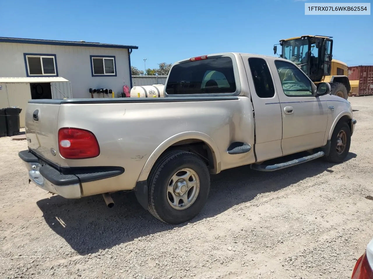 1998 Ford F150 VIN: 1FTRX07L6WKB62554 Lot: 67597854