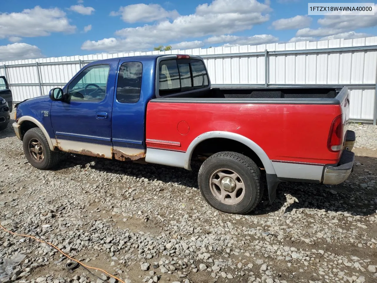 1998 Ford F150 VIN: 1FTZX18W4WNA40000 Lot: 71853694