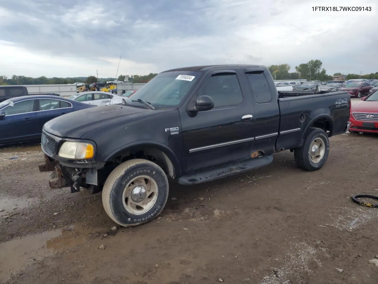 1998 Ford F150 VIN: 1FTRX18L7WKC09143 Lot: 72896834