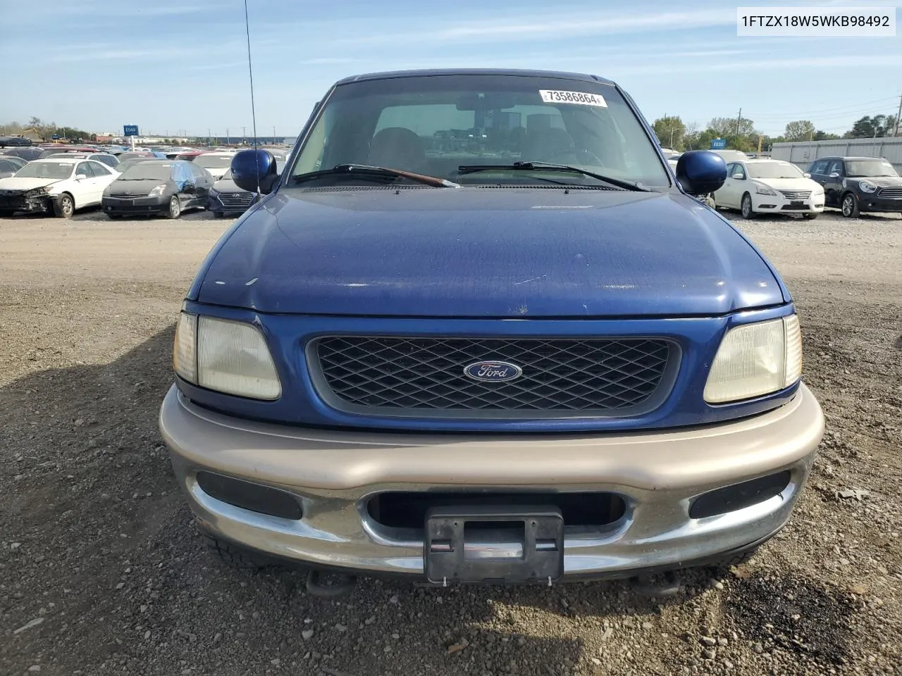 1998 Ford F150 VIN: 1FTZX18W5WKB98492 Lot: 73586864