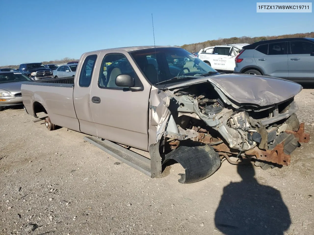 1998 Ford F150 VIN: 1FTZX17W8WKC19711 Lot: 78041644