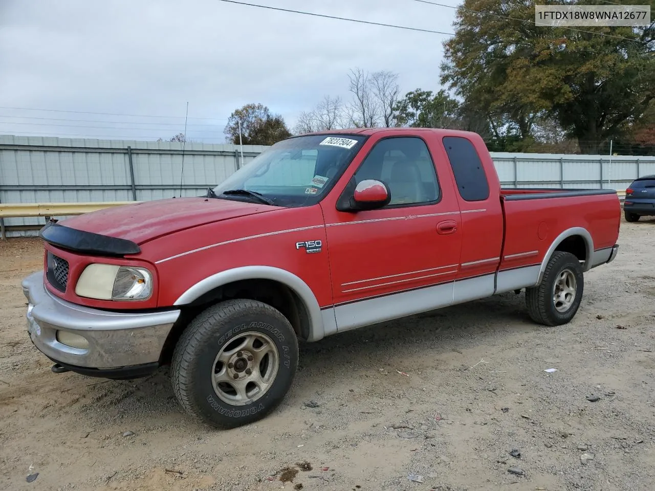 1998 Ford F150 VIN: 1FTDX18W8WNA12677 Lot: 78237504