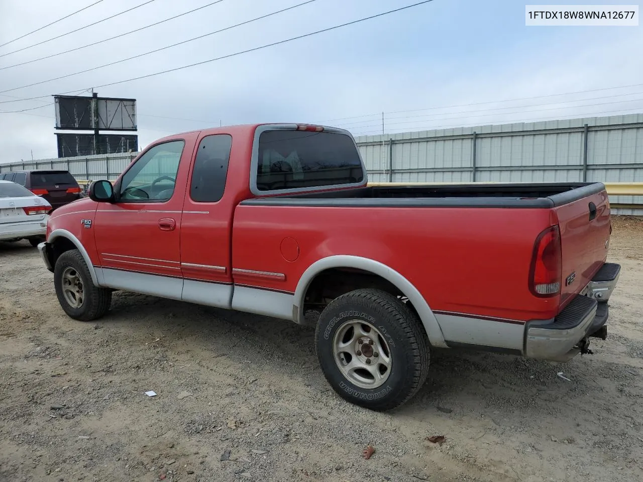 1998 Ford F150 VIN: 1FTDX18W8WNA12677 Lot: 78237504