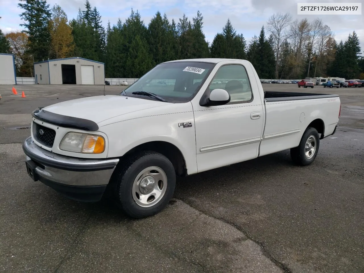 1998 Ford F150 VIN: 2FTZF1726WCA29197 Lot: 78299834