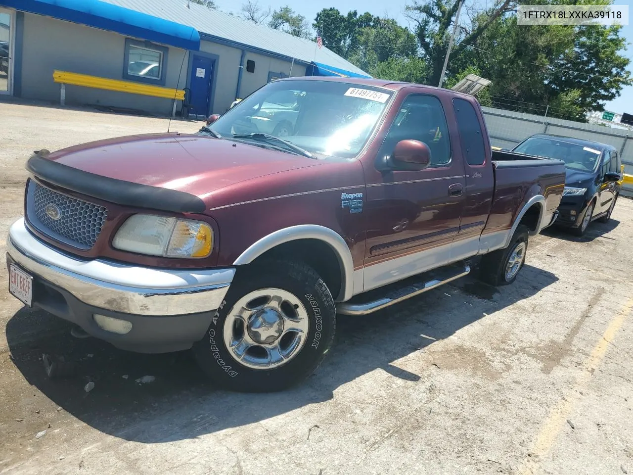 1999 Ford F150 VIN: 1FTRX18LXXKA39118 Lot: 61497754