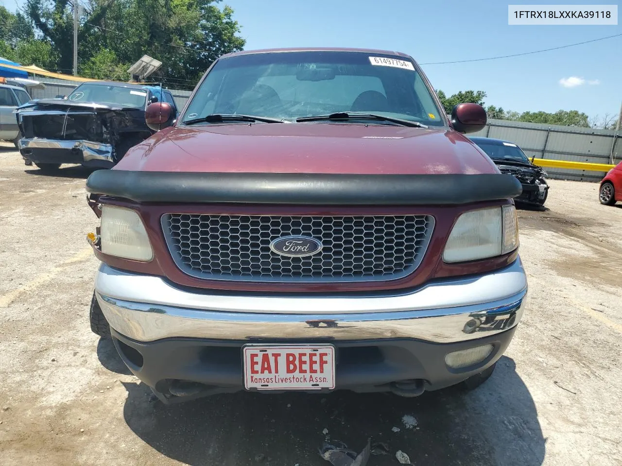 1999 Ford F150 VIN: 1FTRX18LXXKA39118 Lot: 61497754