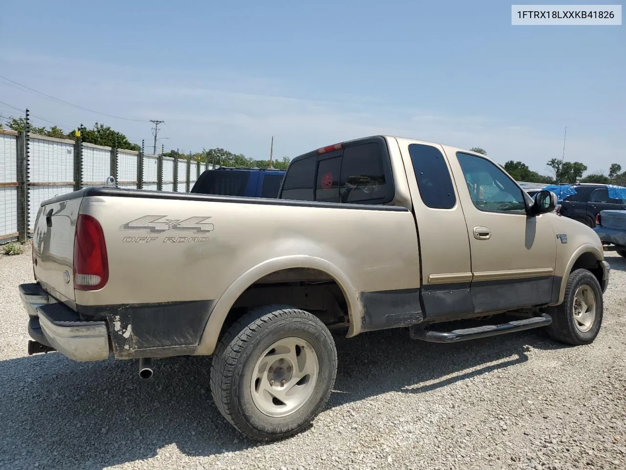 1999 Ford F150 VIN: 1FTRX18LXXKB41826 Lot: 65655394