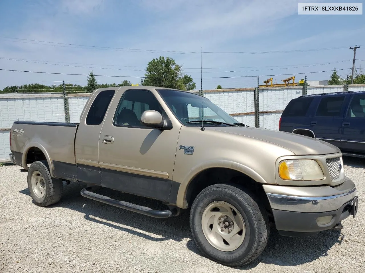 1999 Ford F150 VIN: 1FTRX18LXXKB41826 Lot: 65655394