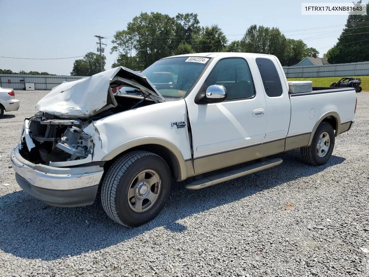 1999 Ford F150 VIN: 1FTRX17L4XNB81643 Lot: 66942224