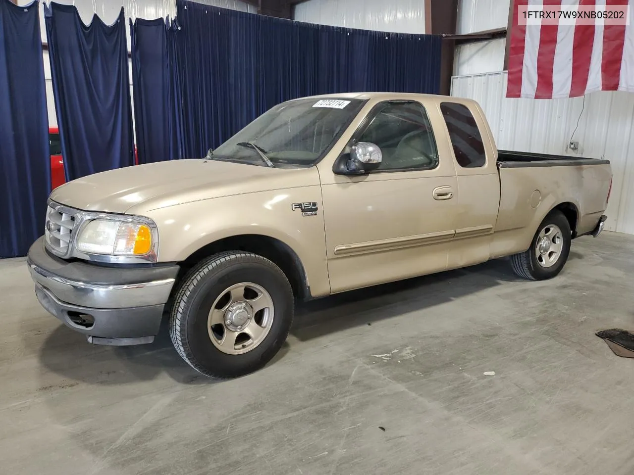 1999 Ford F150 VIN: 1FTRX17W9XNB05202 Lot: 72732714