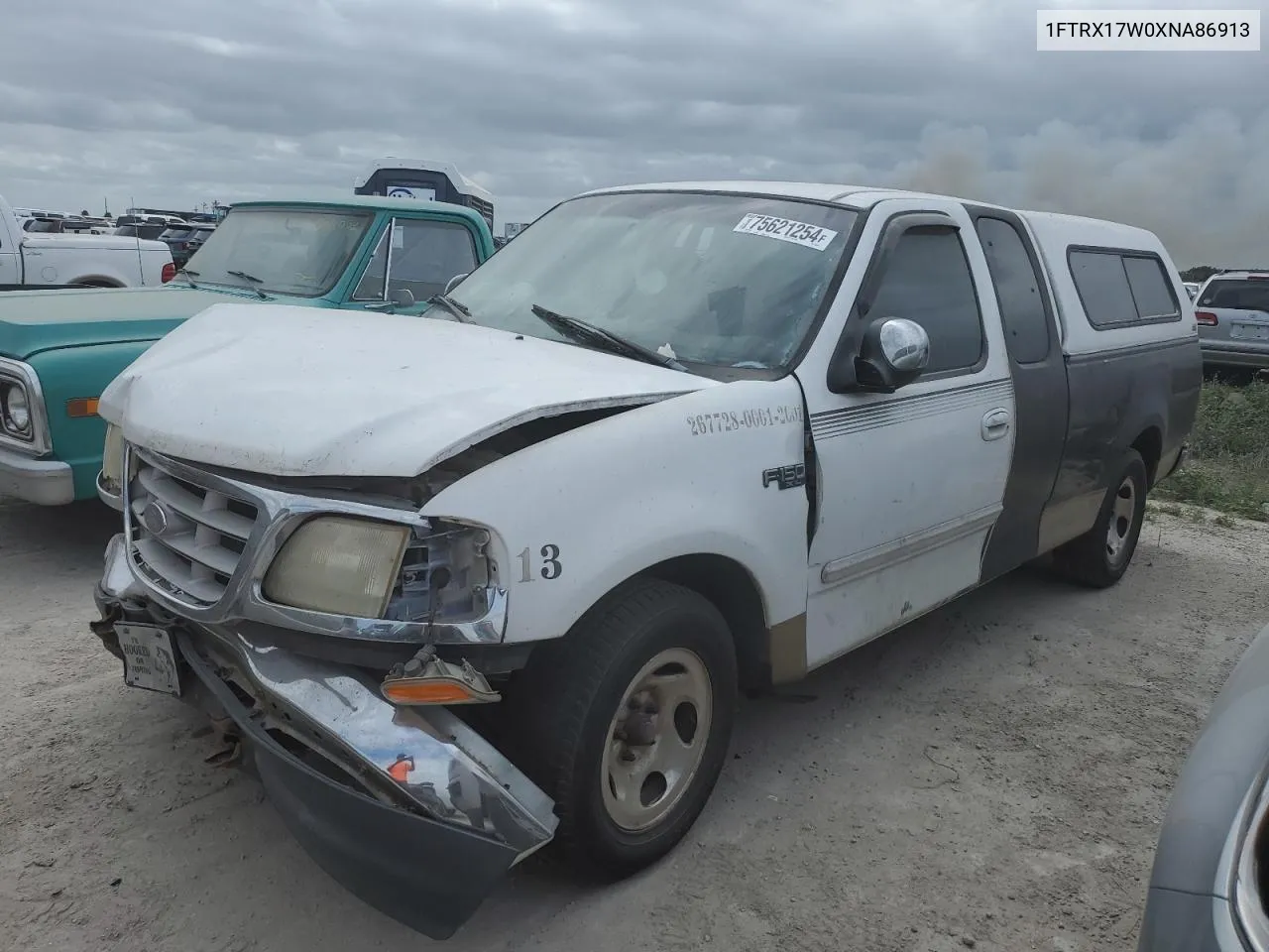 1999 Ford F150 VIN: 1FTRX17W0XNA86913 Lot: 75621254