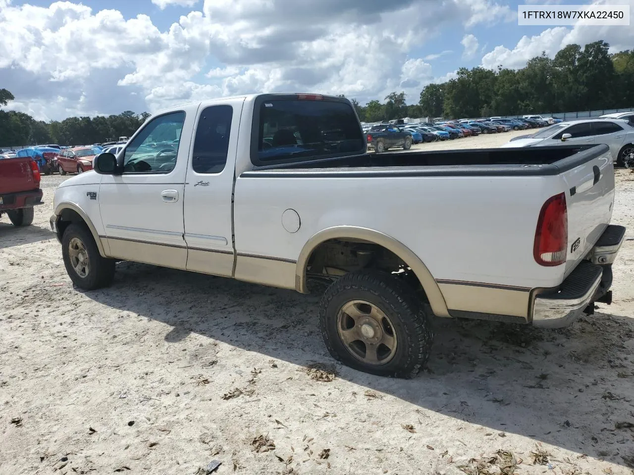 1999 Ford F150 VIN: 1FTRX18W7XKA22450 Lot: 76015114