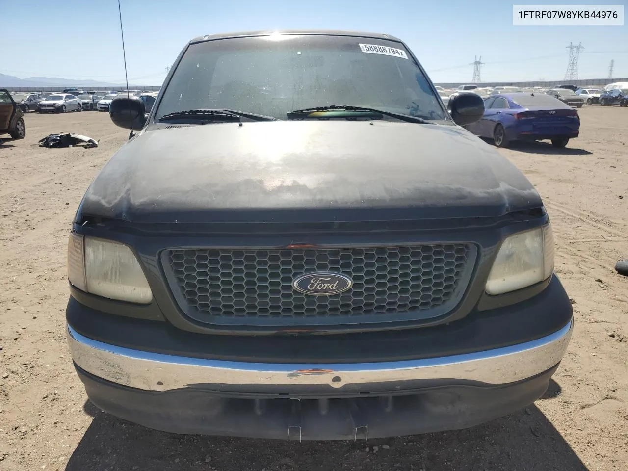 2000 Ford F150 VIN: 1FTRF07W8YKB44976 Lot: 58888794