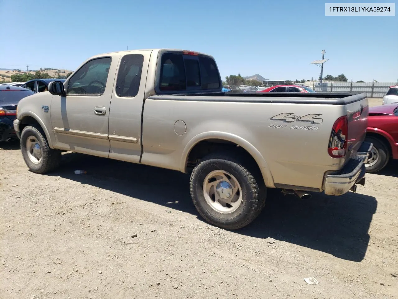 2000 Ford F150 VIN: 1FTRX18L1YKA59274 Lot: 61141084