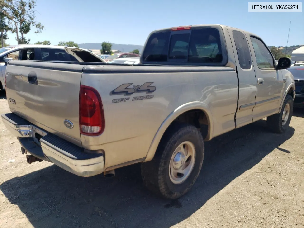 2000 Ford F150 VIN: 1FTRX18L1YKA59274 Lot: 61141084