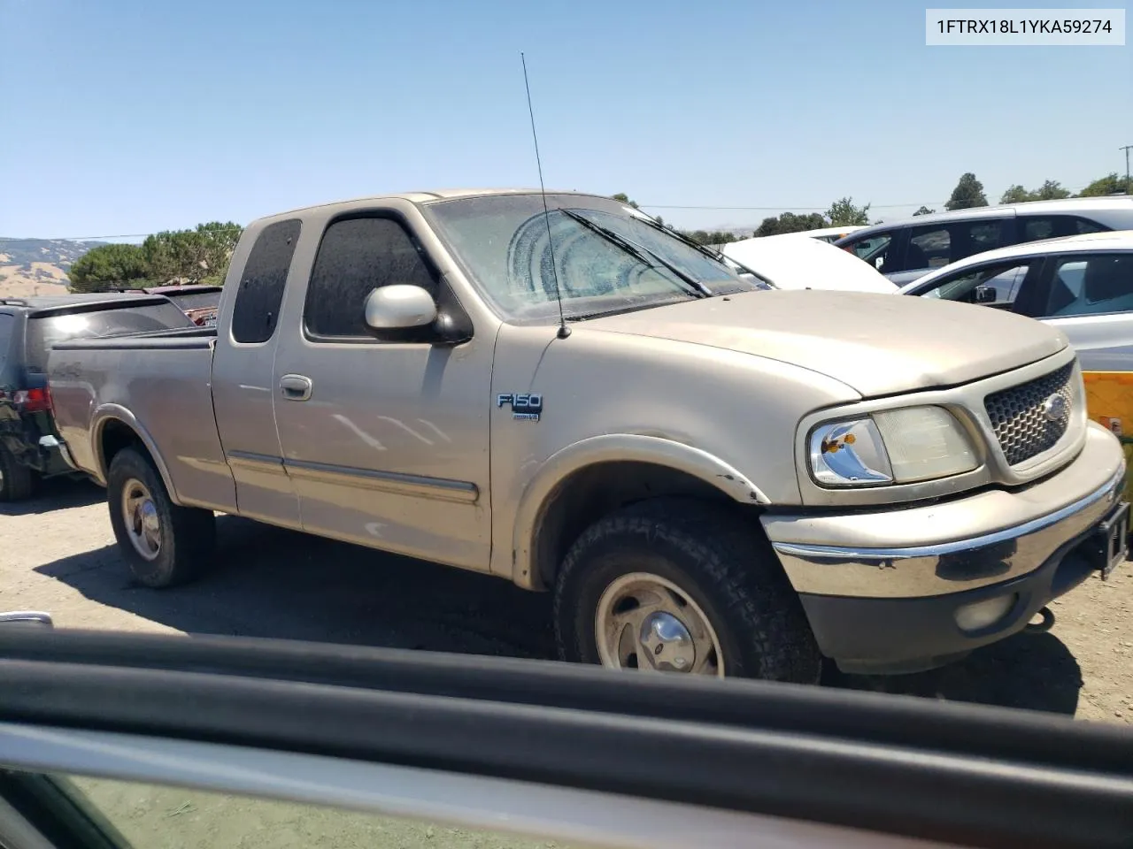 2000 Ford F150 VIN: 1FTRX18L1YKA59274 Lot: 61141084