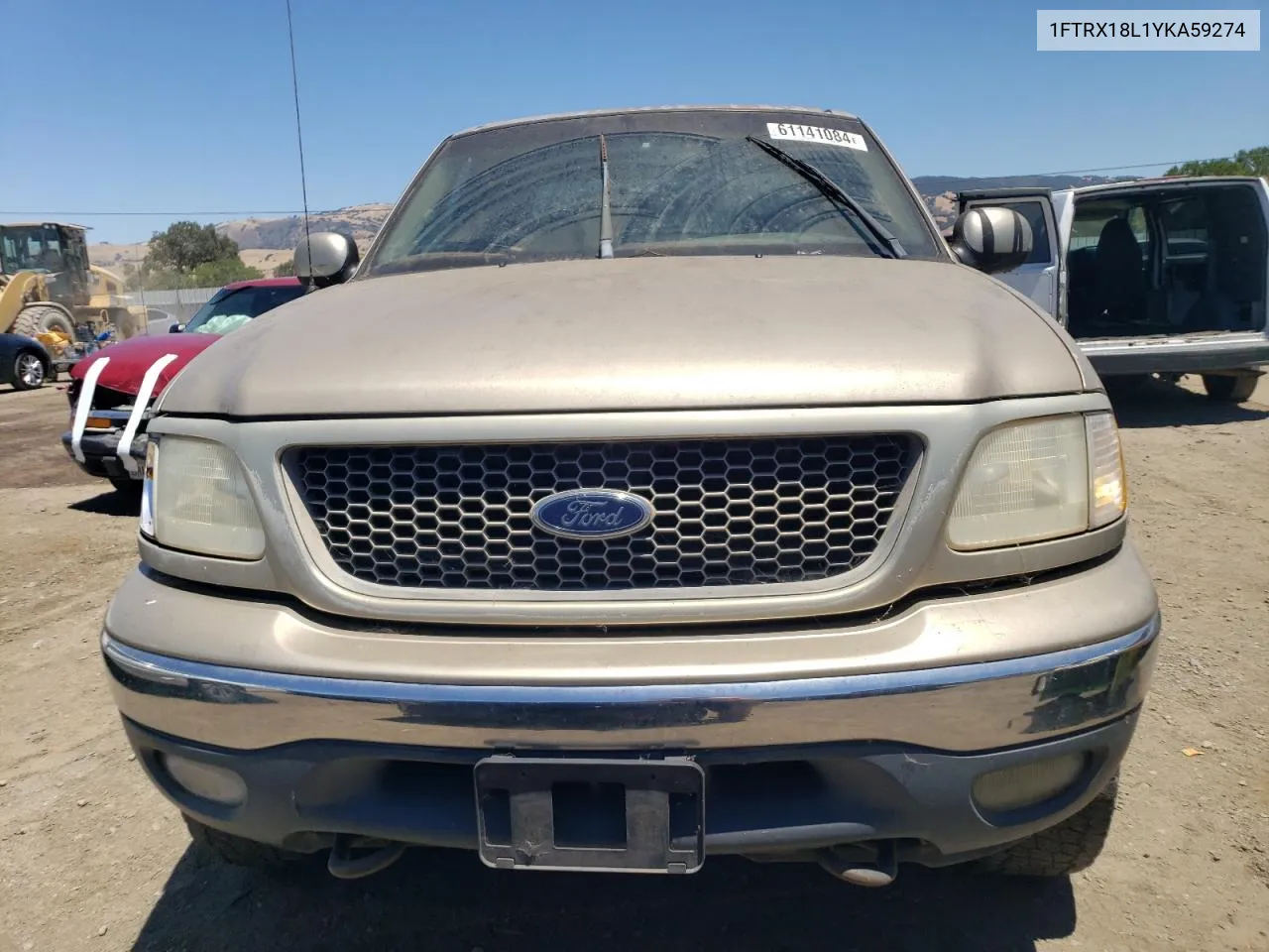 2000 Ford F150 VIN: 1FTRX18L1YKA59274 Lot: 61141084