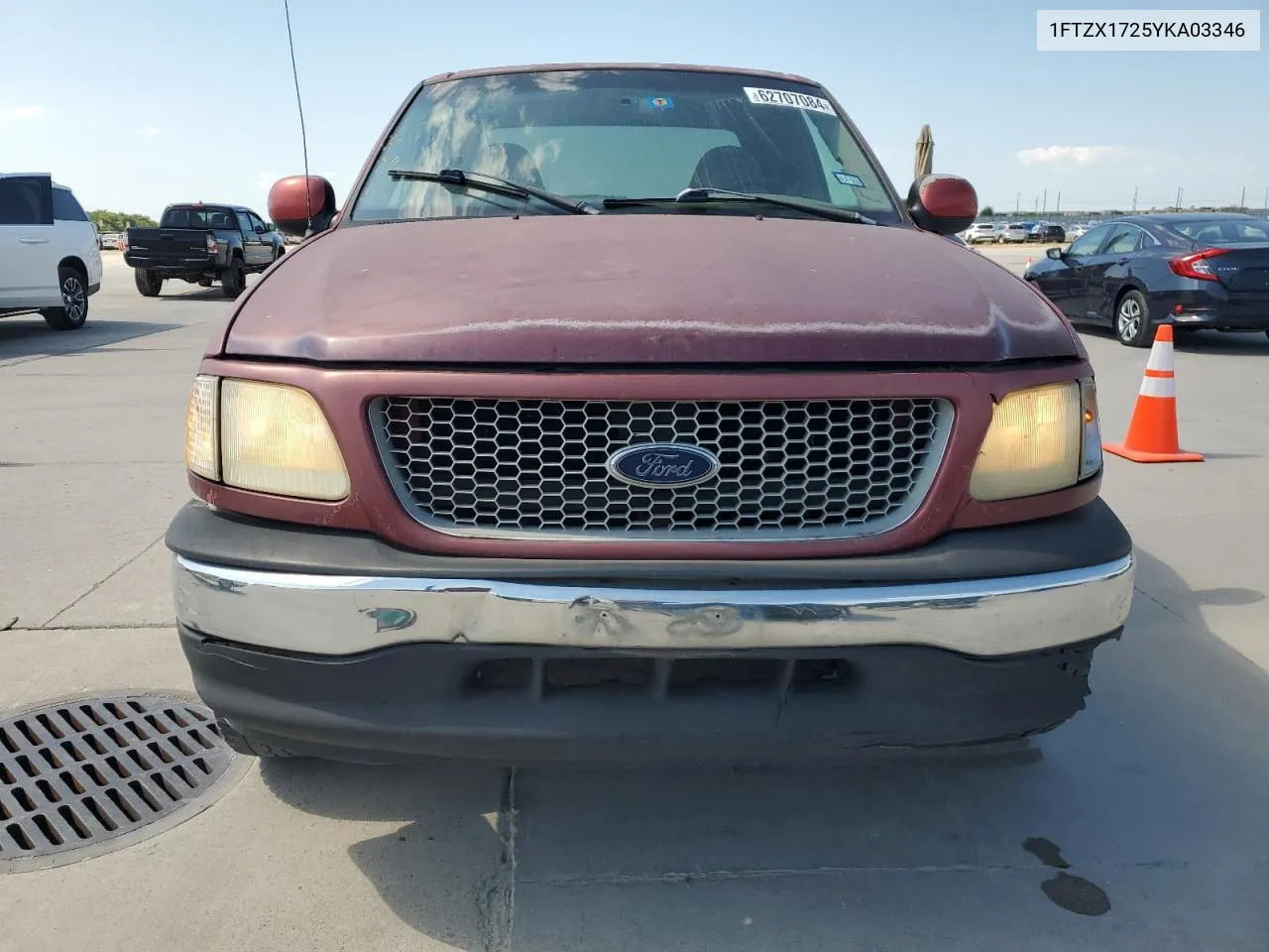 2000 Ford F150 VIN: 1FTZX1725YKA03346 Lot: 62707084