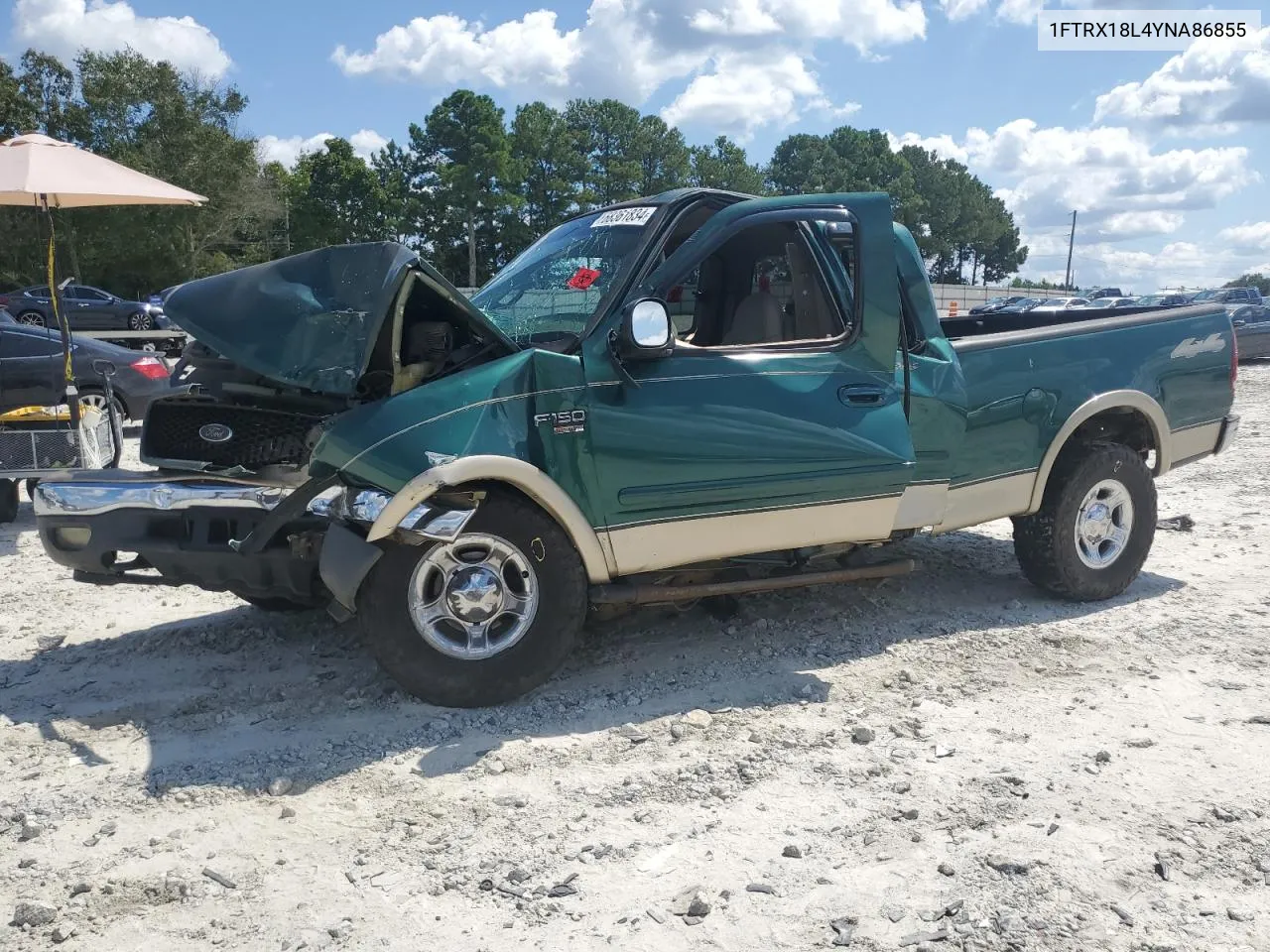 2000 Ford F150 VIN: 1FTRX18L4YNA86855 Lot: 68361834