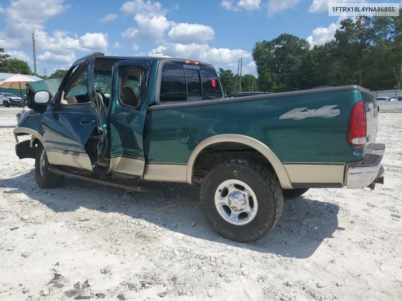 2000 Ford F150 VIN: 1FTRX18L4YNA86855 Lot: 68361834