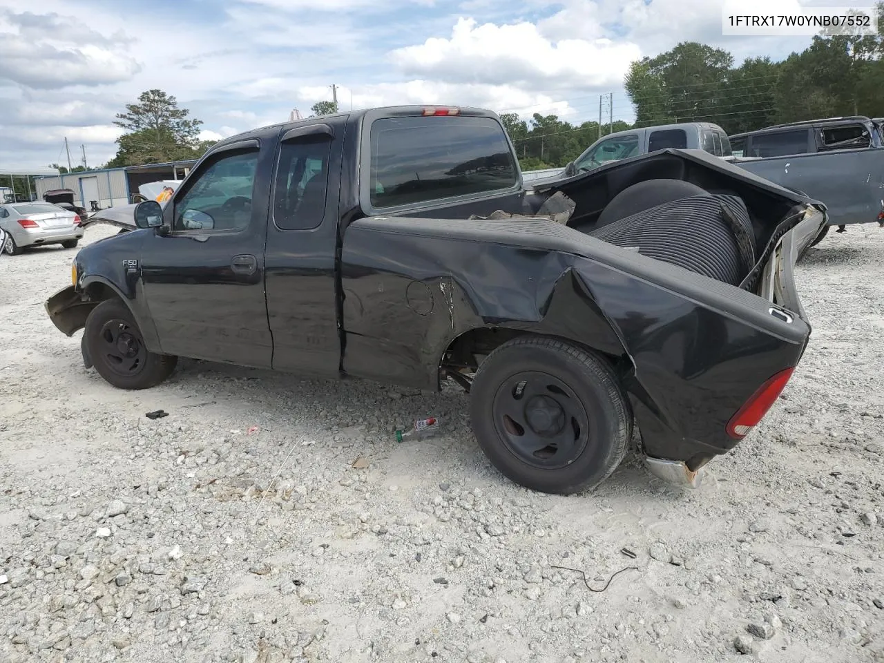 2000 Ford F150 VIN: 1FTRX17W0YNB07552 Lot: 70268754