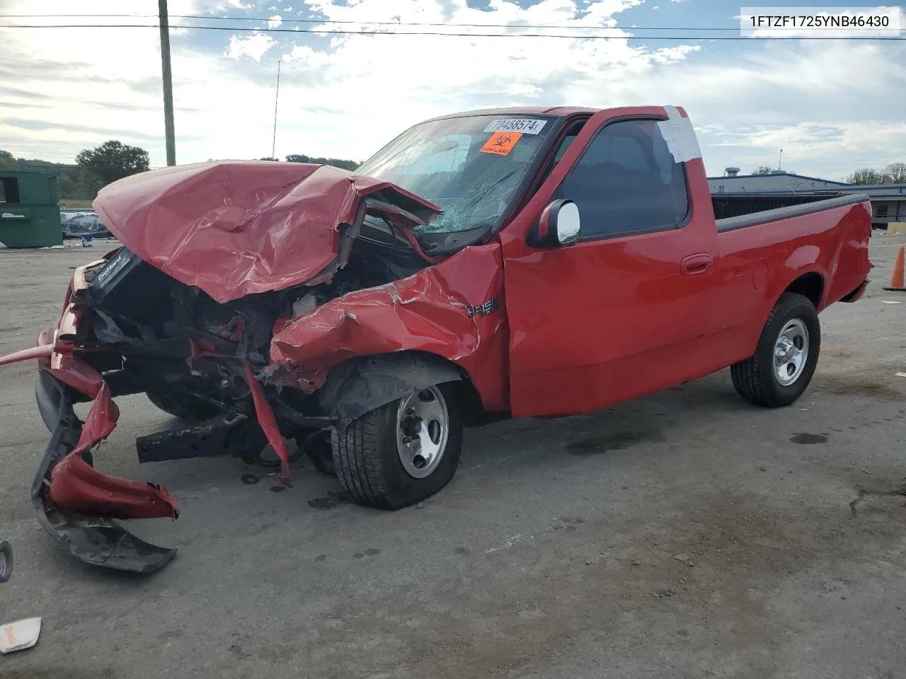 2000 Ford F150 VIN: 1FTZF1725YNB46430 Lot: 70458574