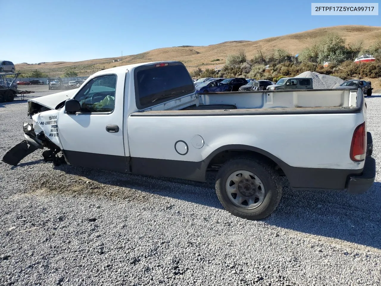 2000 Ford F150 VIN: 2FTPF17Z5YCA99717 Lot: 70658194