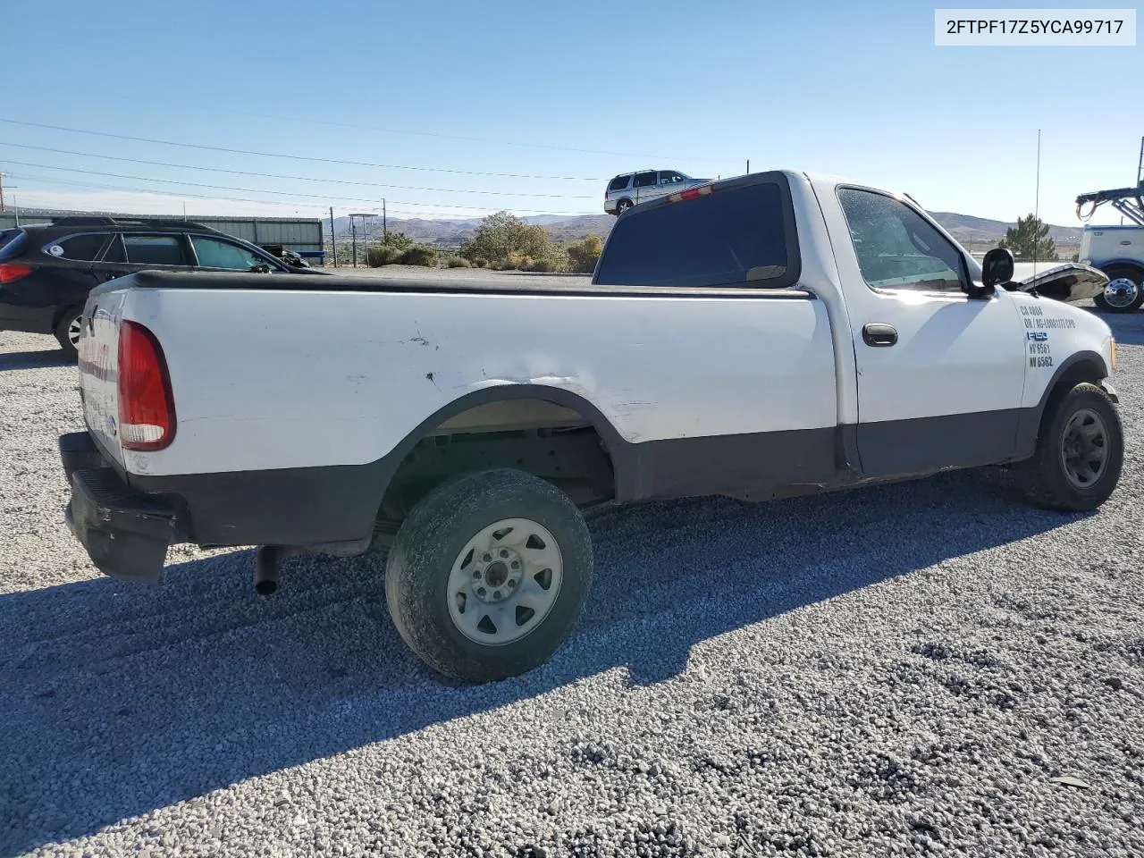 2000 Ford F150 VIN: 2FTPF17Z5YCA99717 Lot: 70658194