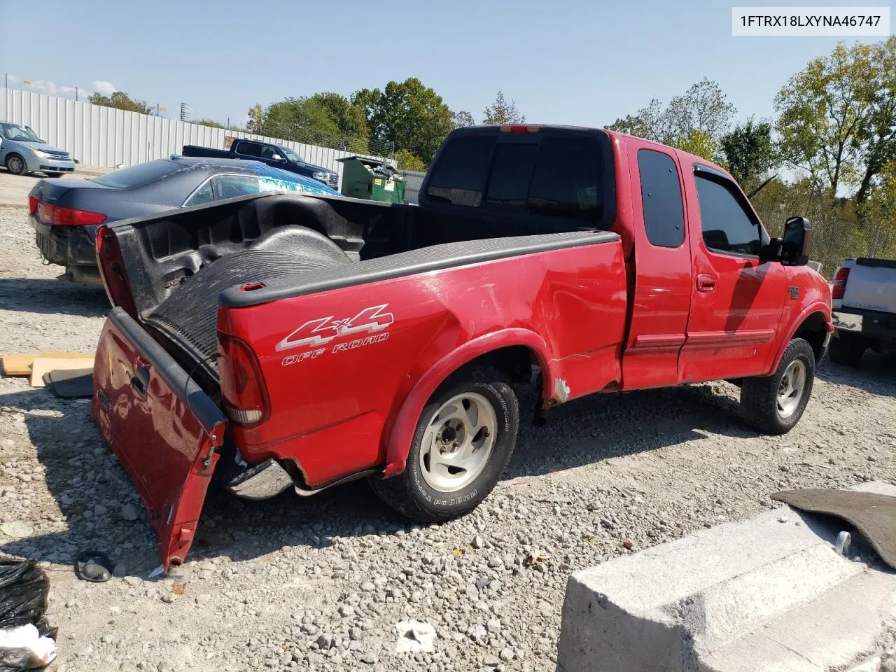 2000 Ford F150 VIN: 1FTRX18LXYNA46747 Lot: 71412254