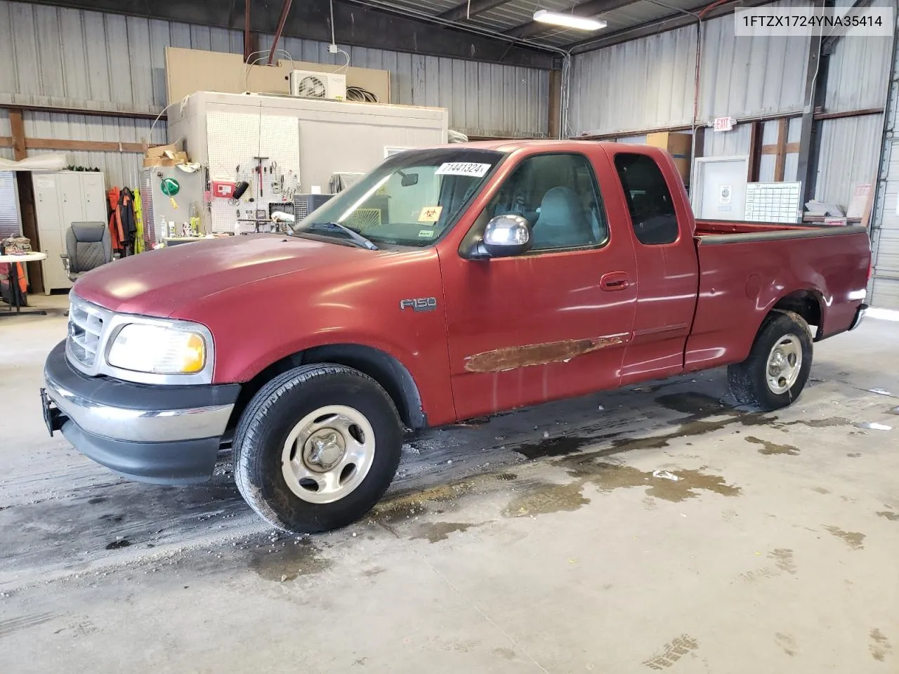 2000 Ford F150 VIN: 1FTZX1724YNA35414 Lot: 71441324