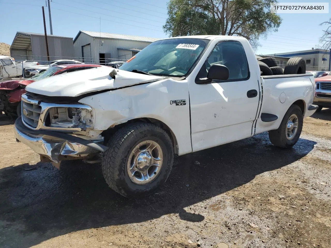 2000 Ford F150 VIN: 1FTZF0727YKA84301 Lot: 71593544