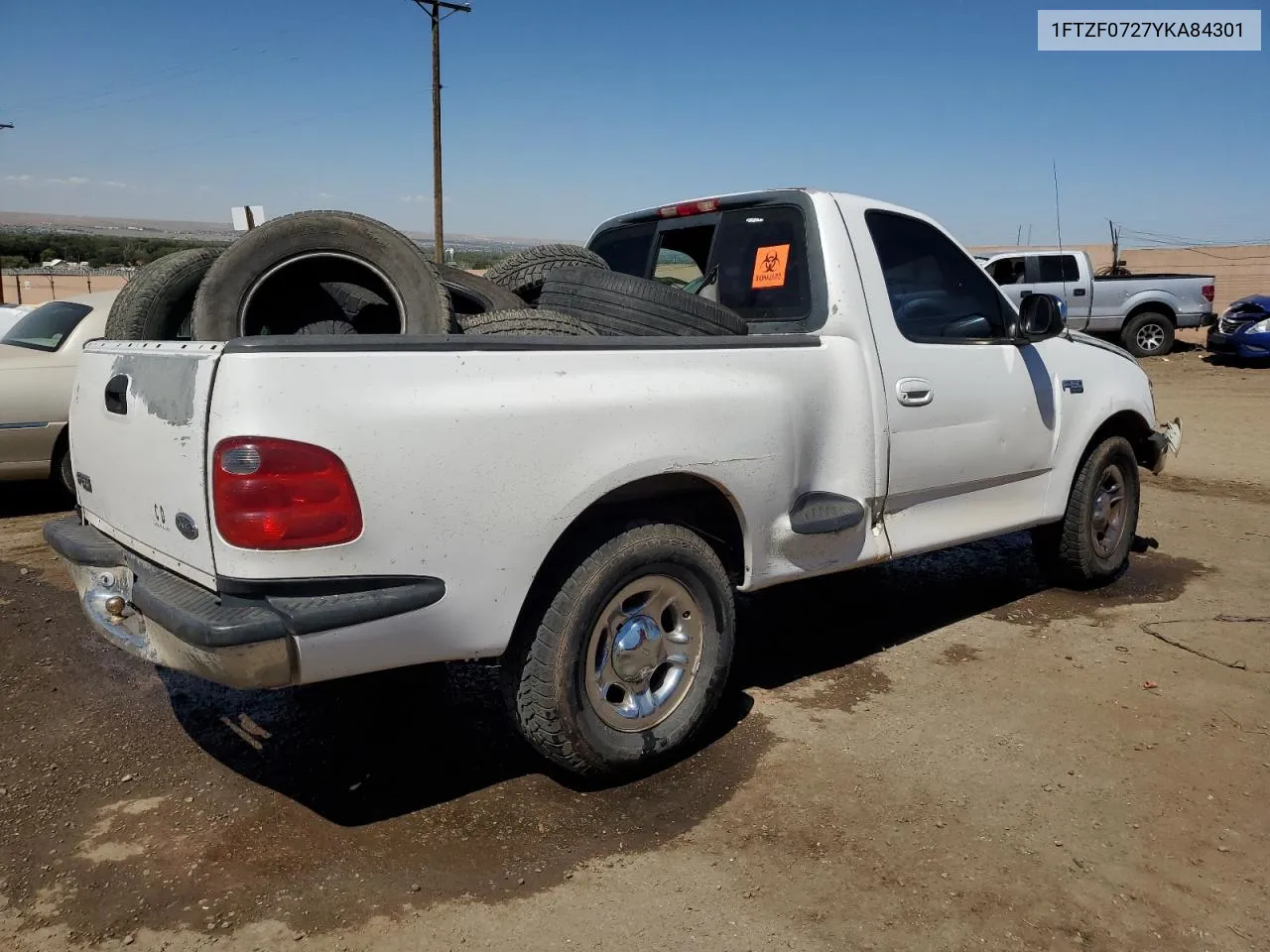 2000 Ford F150 VIN: 1FTZF0727YKA84301 Lot: 71593544