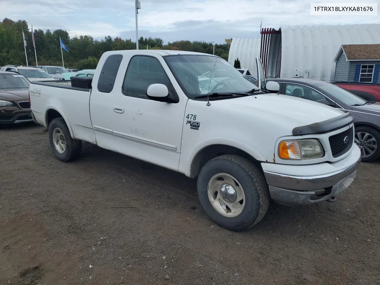 2000 Ford F150 VIN: 1FTRX18LXYKA81676 Lot: 72902064