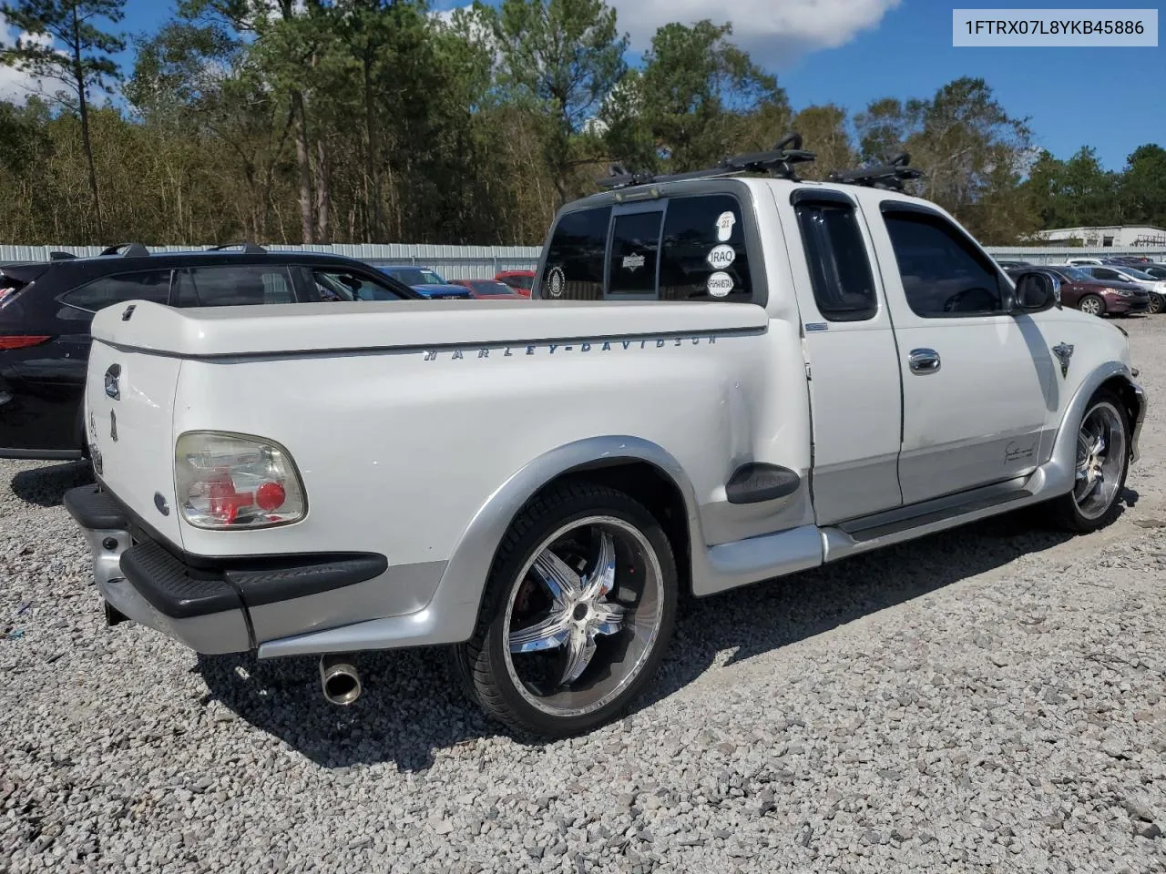 2000 Ford F150 VIN: 1FTRX07L8YKB45886 Lot: 73951024