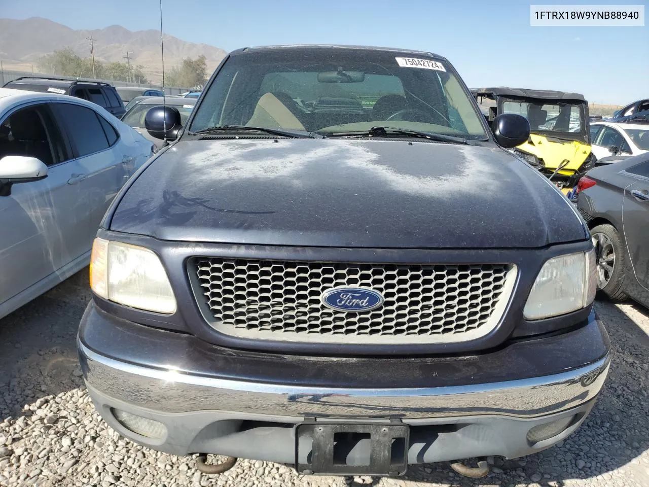 2000 Ford F150 VIN: 1FTRX18W9YNB88940 Lot: 75042724