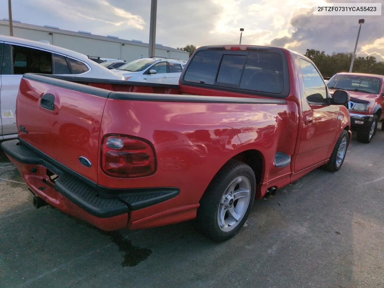 2000 Ford F150 Svt Lightning VIN: 2FTZF0731YCA55423 Lot: 75110654