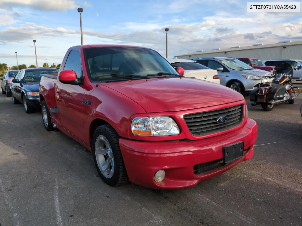 2000 Ford F150 Svt Lightning VIN: 2FTZF0731YCA55423 Lot: 75110654