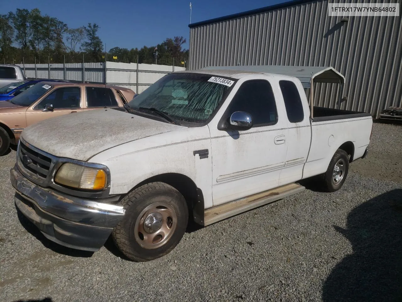 2000 Ford F150 VIN: 1FTRX17W7YNB64802 Lot: 75213834