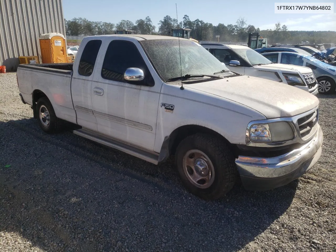 2000 Ford F150 VIN: 1FTRX17W7YNB64802 Lot: 75213834