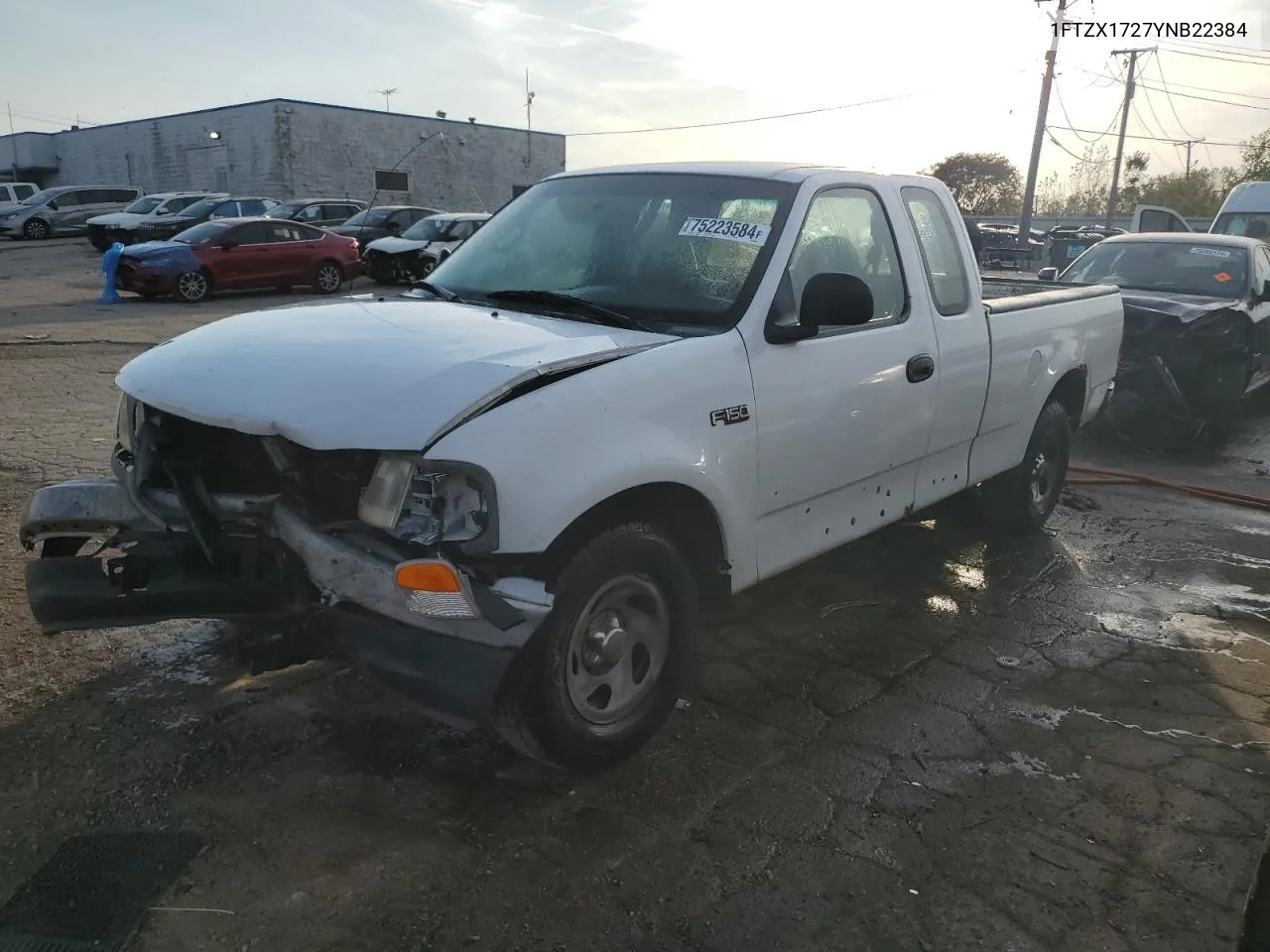 2000 Ford F150 VIN: 1FTZX1727YNB22384 Lot: 75223584