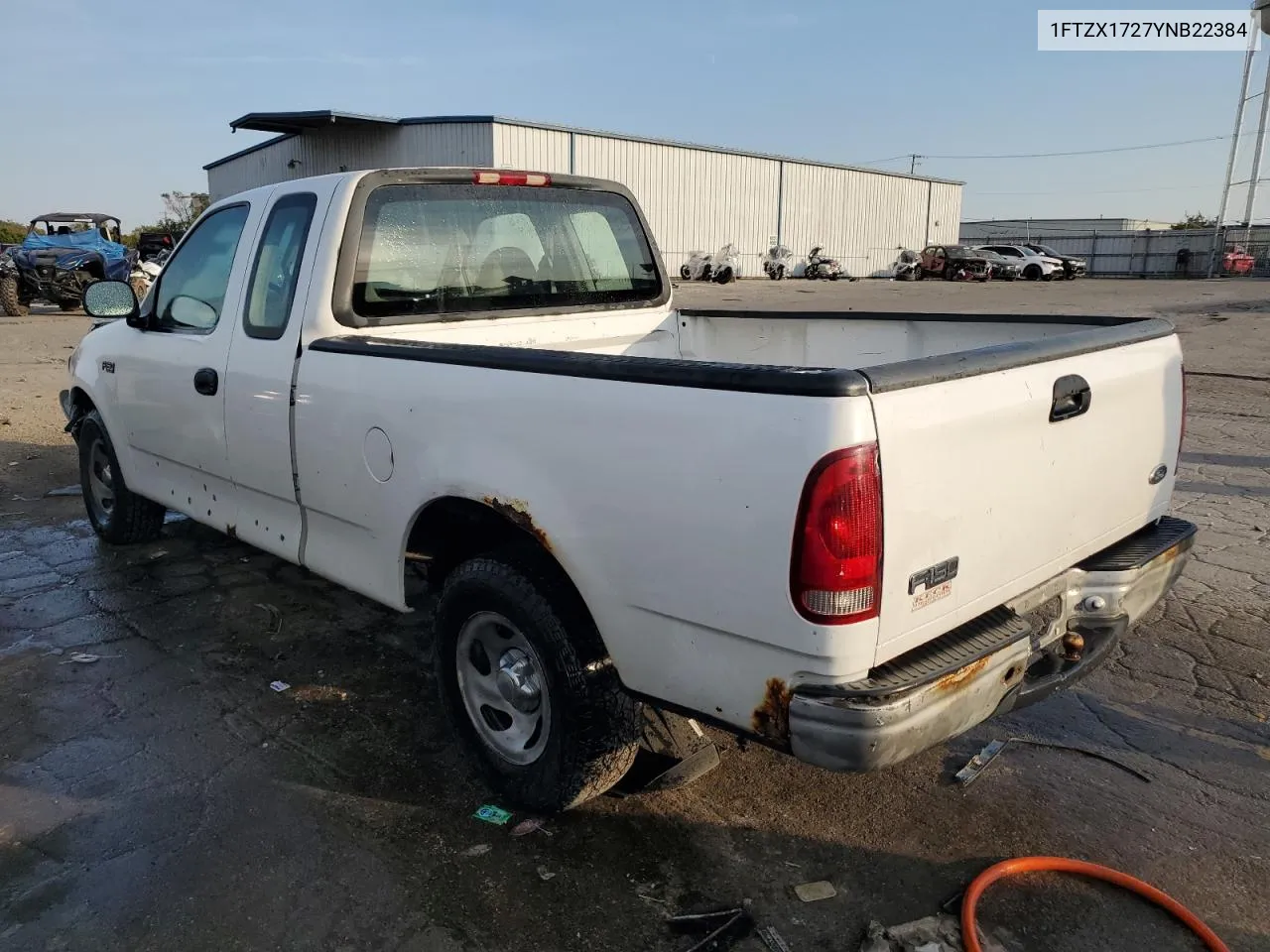 2000 Ford F150 VIN: 1FTZX1727YNB22384 Lot: 75223584