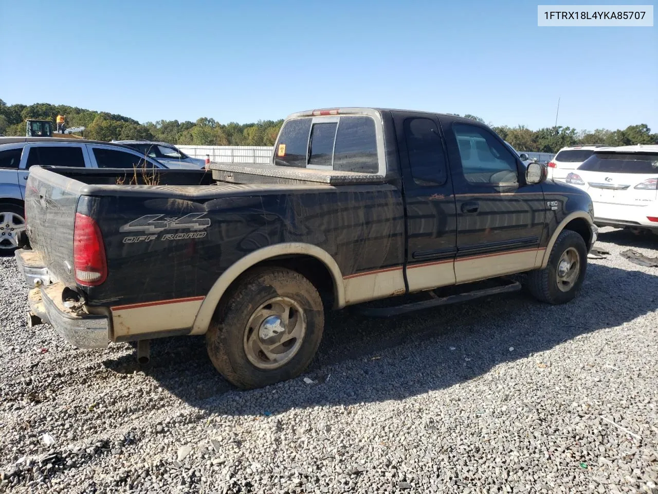 2000 Ford F150 VIN: 1FTRX18L4YKA85707 Lot: 75286224