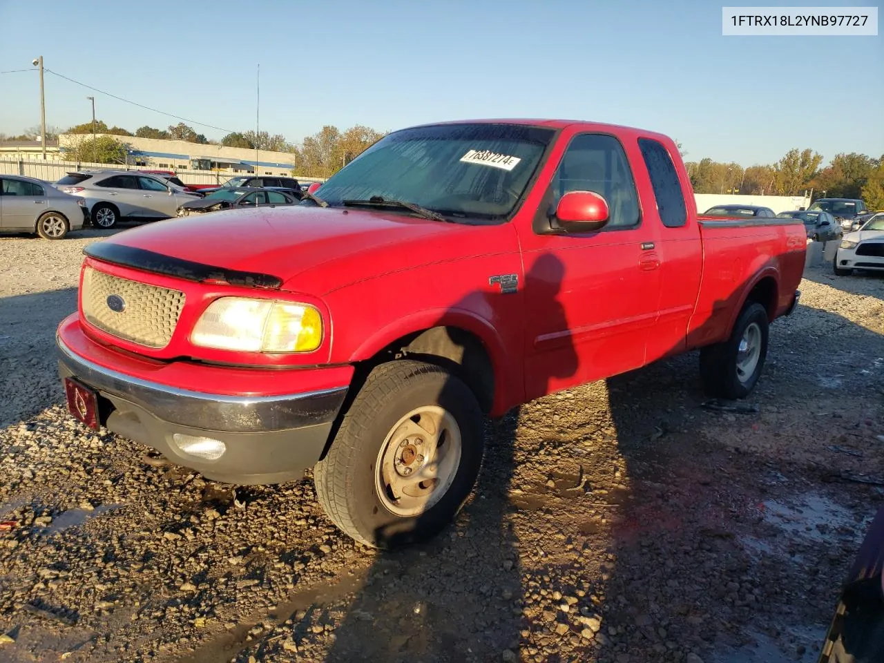 2000 Ford F150 VIN: 1FTRX18L2YNB97727 Lot: 76387274