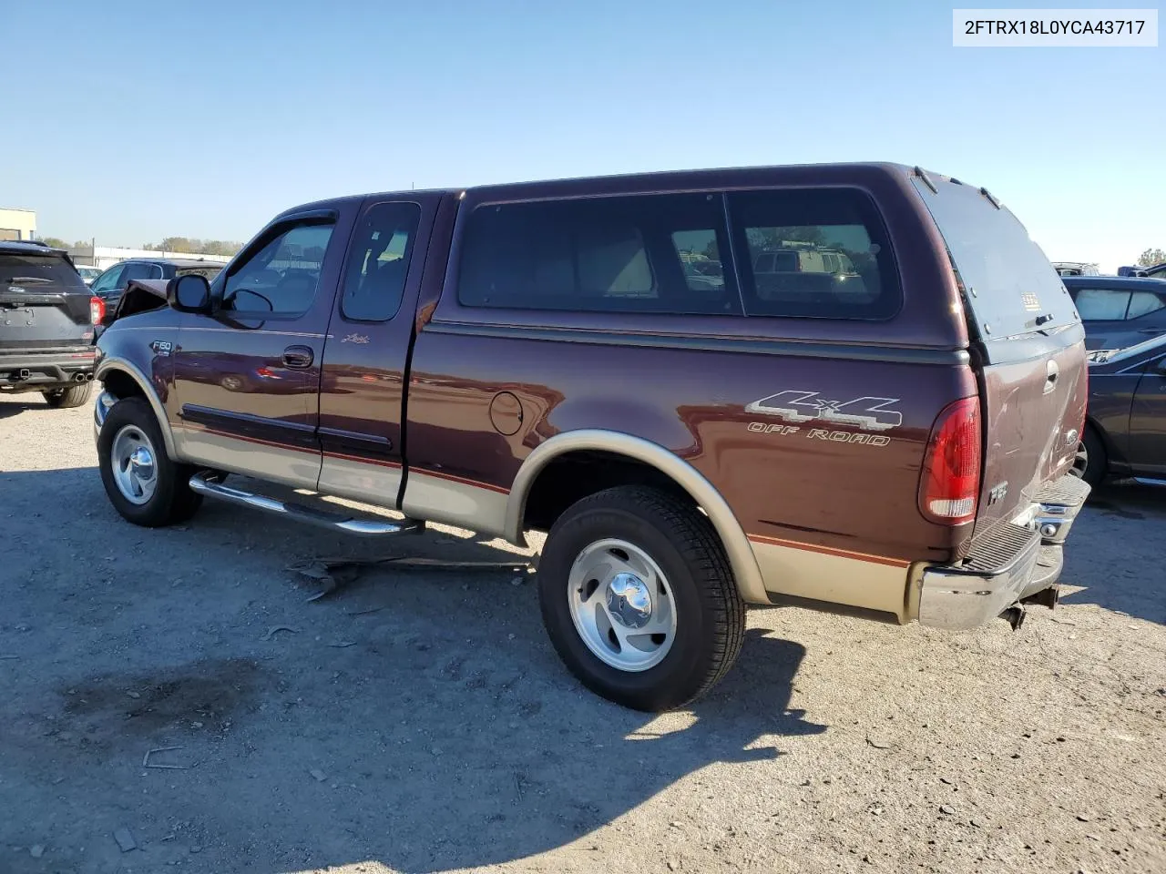 2000 Ford F150 VIN: 2FTRX18L0YCA43717 Lot: 76534284